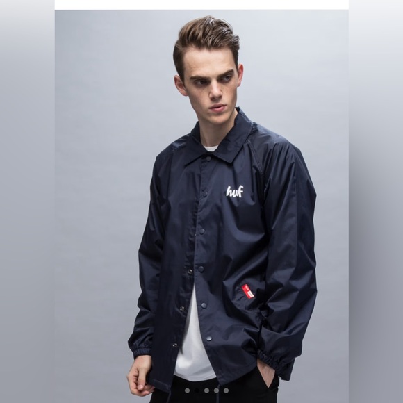 HUF Men's Navy Jacket Used - Picture 1 of 7